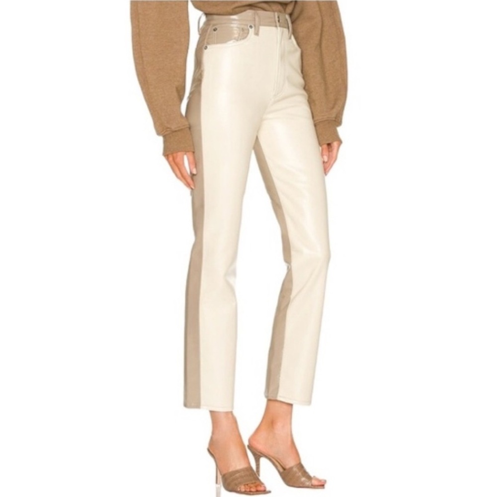 Agolde Two Tone Leather Pants